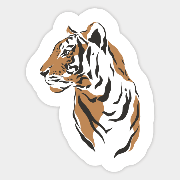 Tiger Sticker by VintageHeroes